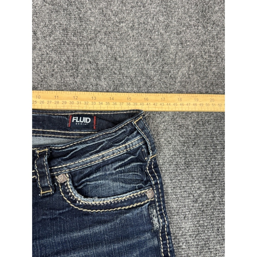 Silver Jeans Women's 31x33 Dark Blue Aiko Bootcut Embroidered Western Glove - Picture 8 of 10